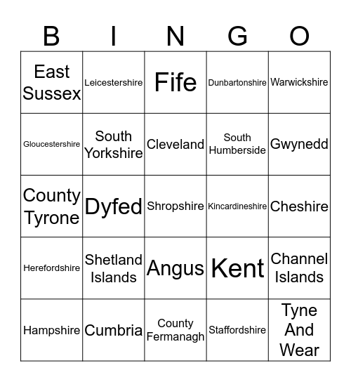 Cardwell Bingo Card