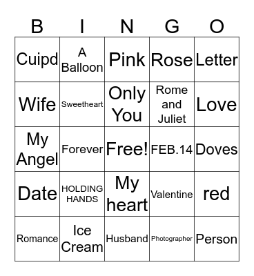 VALENTINES Bingo Card