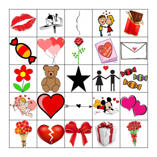 St-Valentin Bingo Card