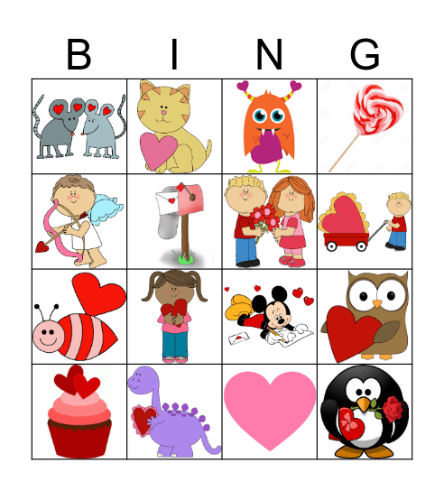 Valentine Bingo Card