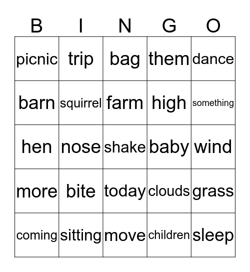 First Grade QC1 - QC2 Bingo Card