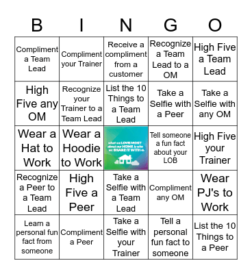Employee Appreciation Day  Bingo Card