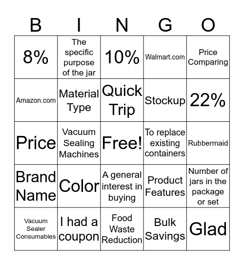 Untitle Bingo Card