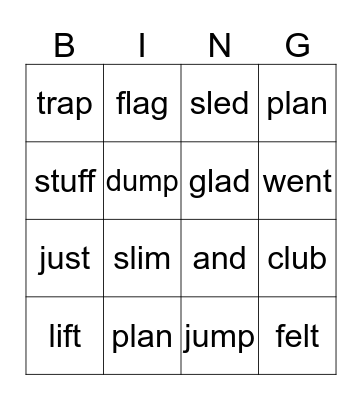 Blends Are Friends Bingo Card
