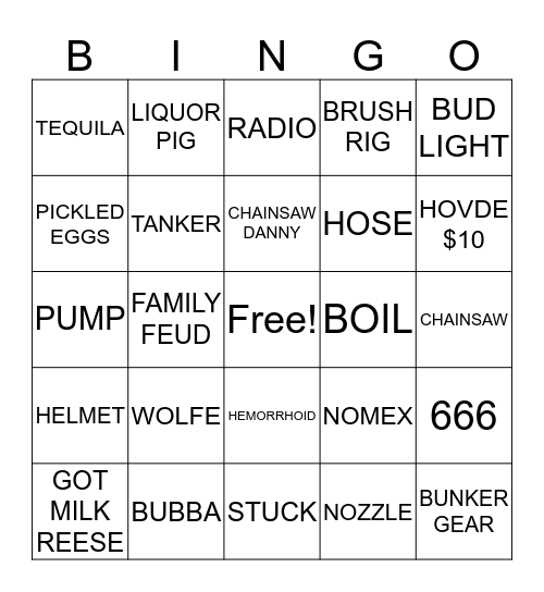 FFD Party 2018-1 Bingo Card
