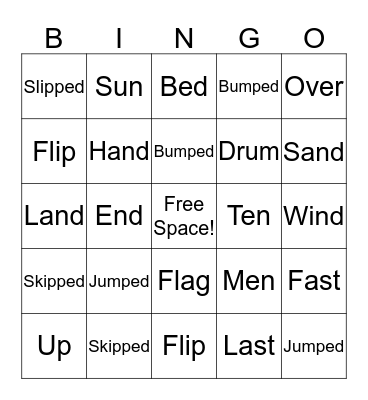 Vocabulary Bingo Card