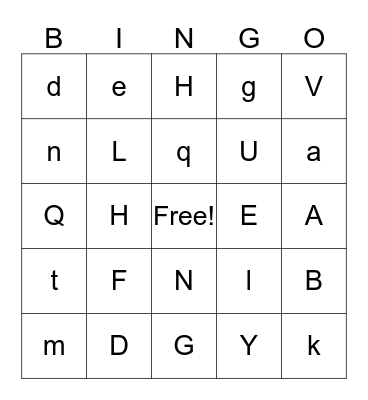 ABC BINGO Card