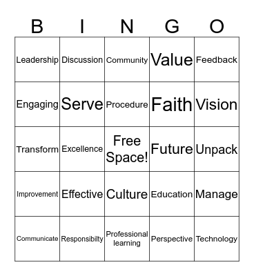 All Staff Meeting Bingo #2 Bingo Card