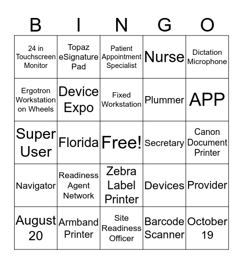 an EPIC GAME NIGHT 2 Bingo Card