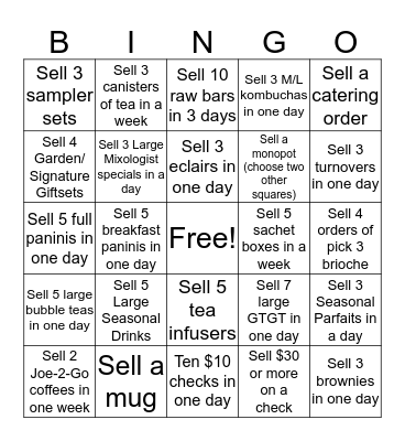 Argo Bingo Card