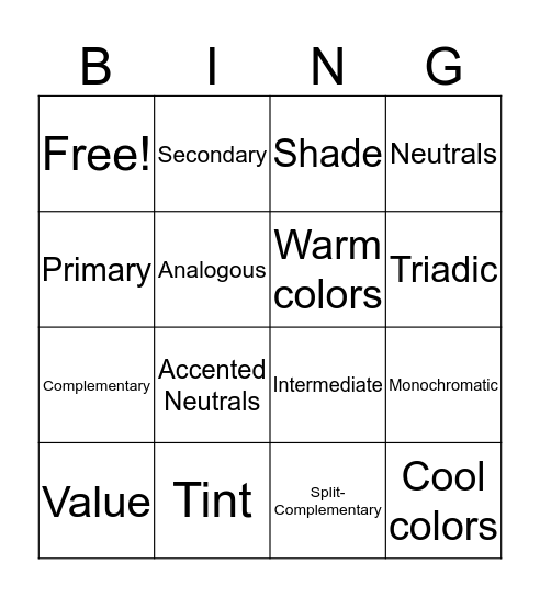 Apparel Bingo Card
