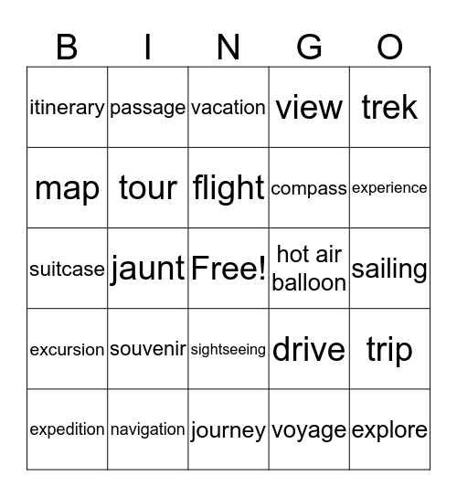 Voyage Bingo Card