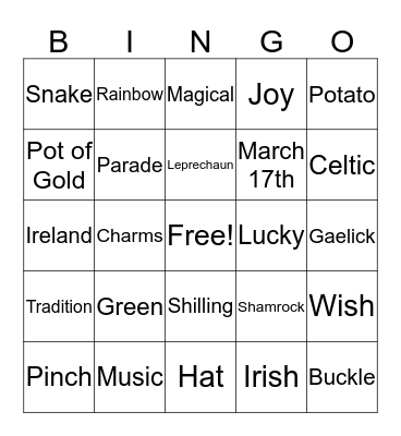 St.Patrick's Day! Bingo Card