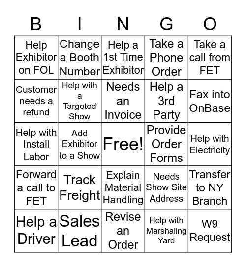 CSC BINGO Card