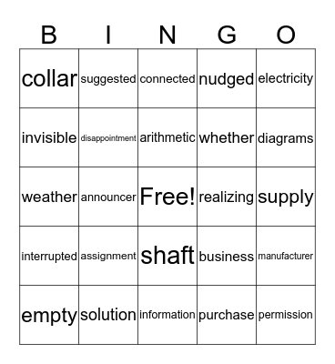 Happy Friday! Bingo Card