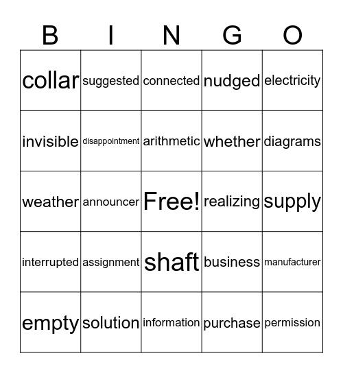 Happy Friday! Bingo Card