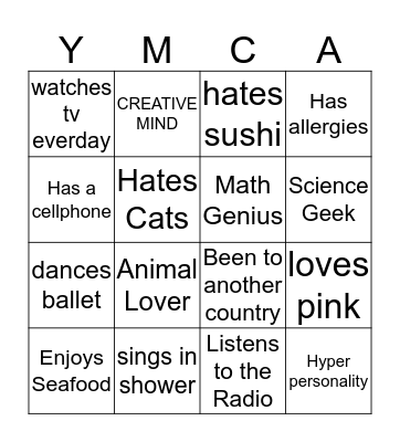 BTB FRIEND BINGO Card