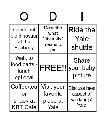 ODI BINGO  Bingo Card