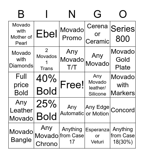 Bingo Week 3 Bingo Card