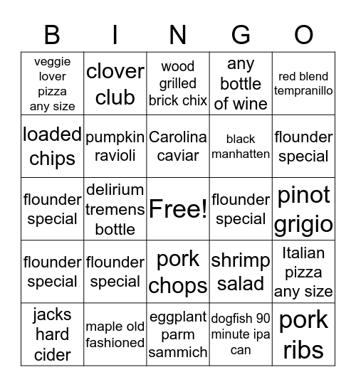 sunday funday bingo Card