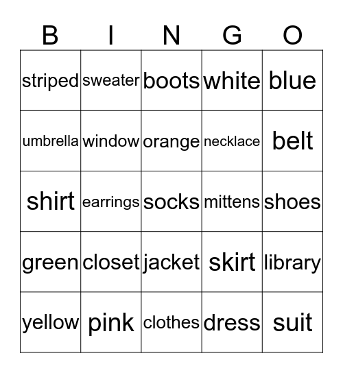 Chapter 7&8 Bingo Card