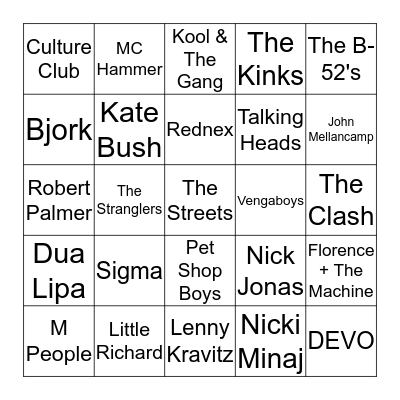 The Big FlamBingo Hootenanny! Bingo Card