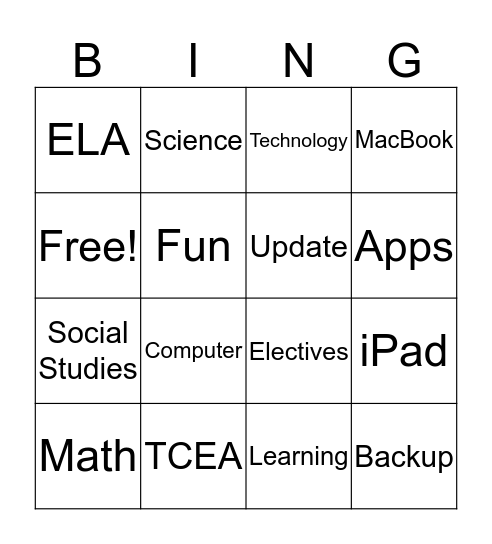 Any Content USA Bingo Card