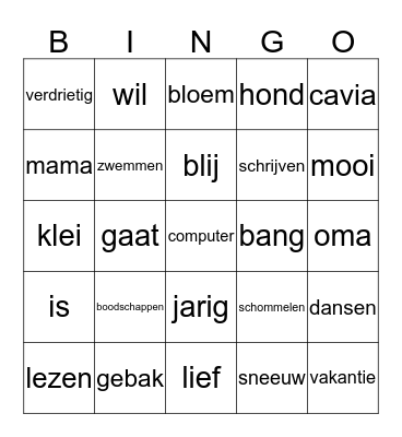 wil Bingo Card