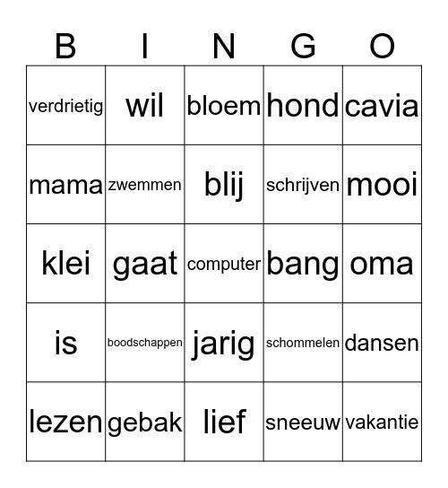 wil Bingo Card
