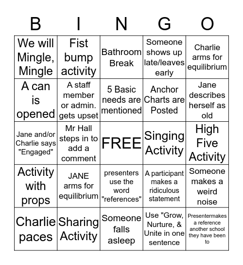 DRIVE BINGO Card