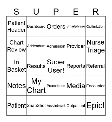 West Campus SU  Bingo Card