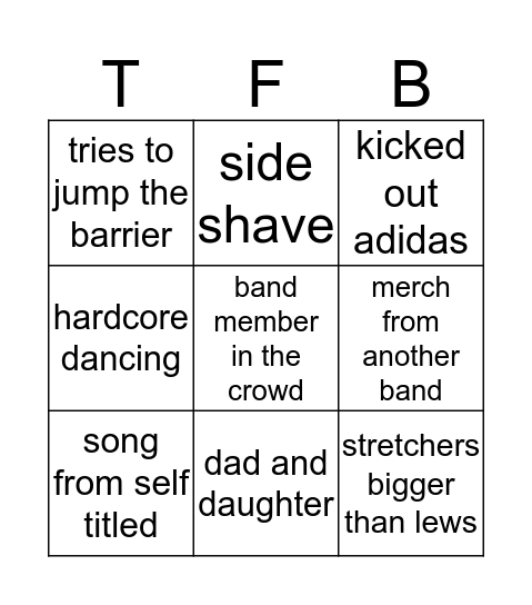 TFBingo Card