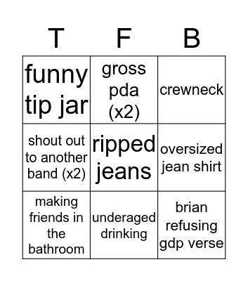 TFBingo Card