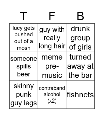 TFBingo Card