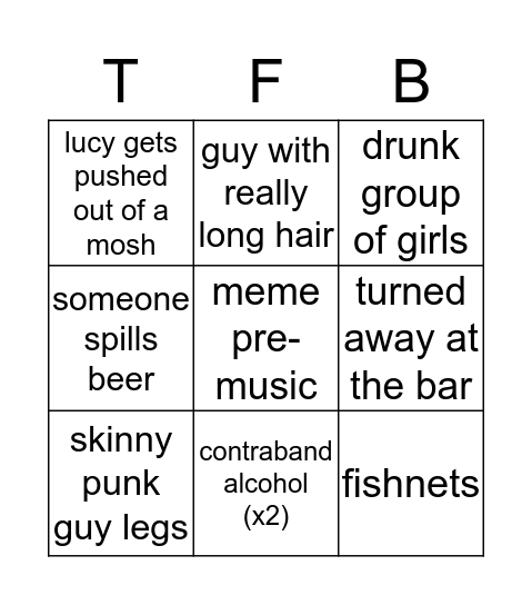 TFBingo Card