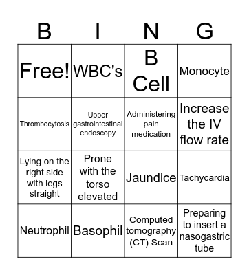 Unit 4 Test Bingo Card