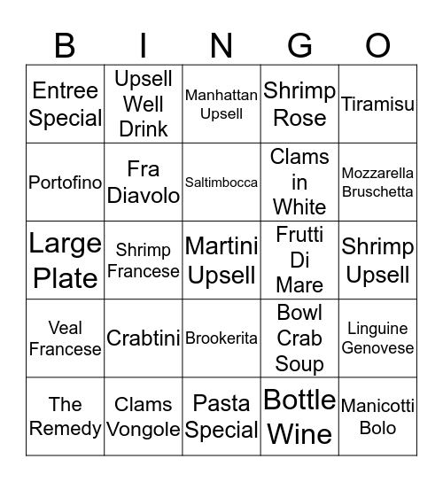 Manninos Server Bingo Card