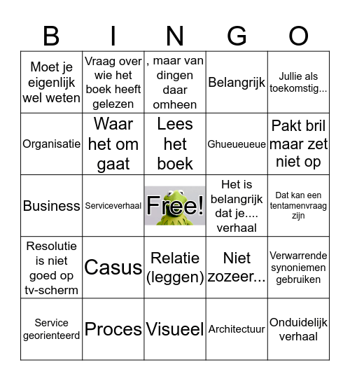 ICT Architectuur Bingo Card