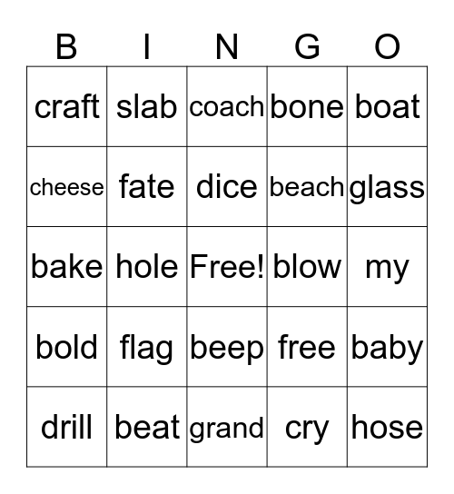 Review  Bingo Card