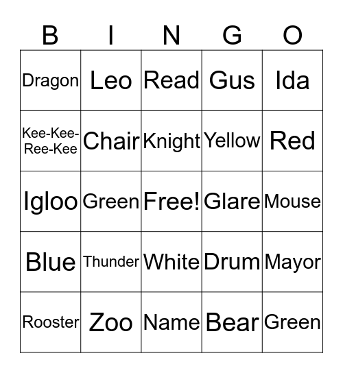 Saddle Up and Read! Bingo Card