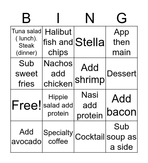 ATG Bingo Card