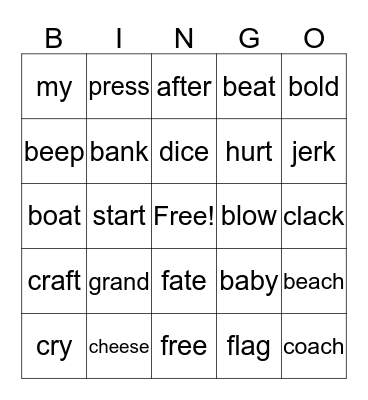 Review  Bingo Card