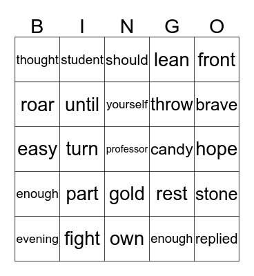 Second Grade PALS QC 5  Bingo Card