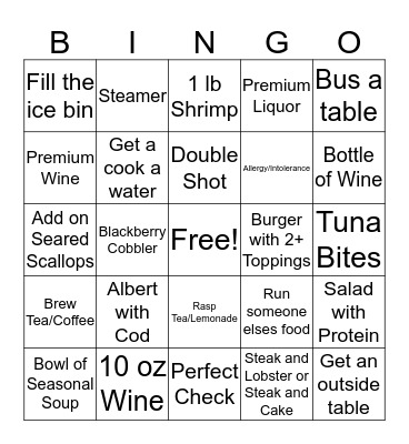 Kingfishers Bingo!! Bingo Card