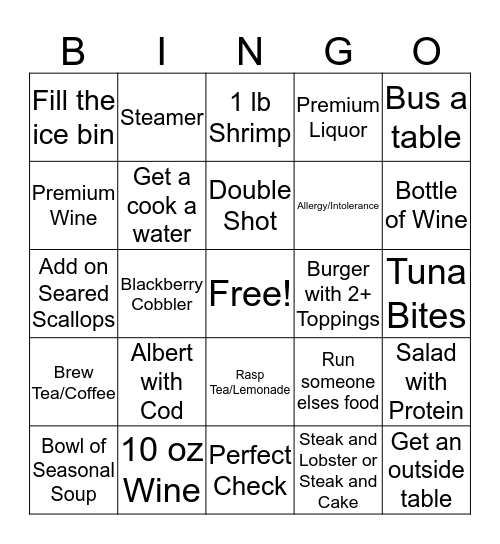 Kingfishers Bingo!! Bingo Card