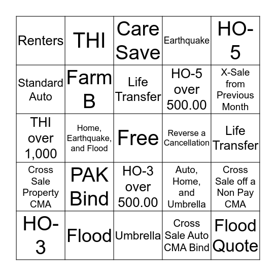 Bingo Card
