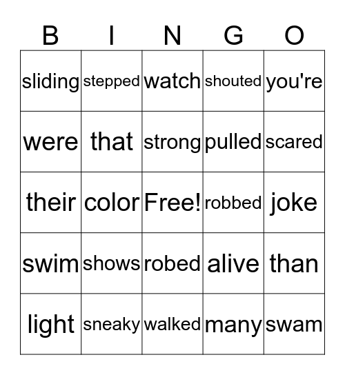 Happy Thursday! Bingo Card
