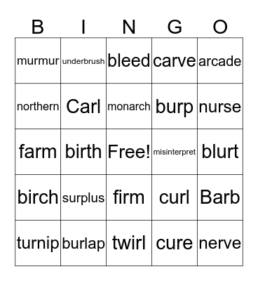 PFR 2 Ch. 32 BINGO Card