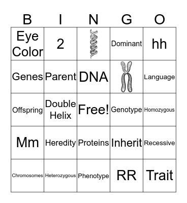 Gene Bingo Card
