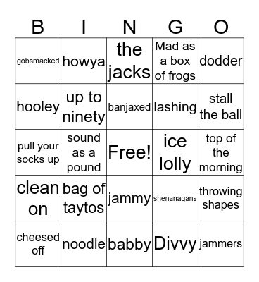 Lucky Bingo Card